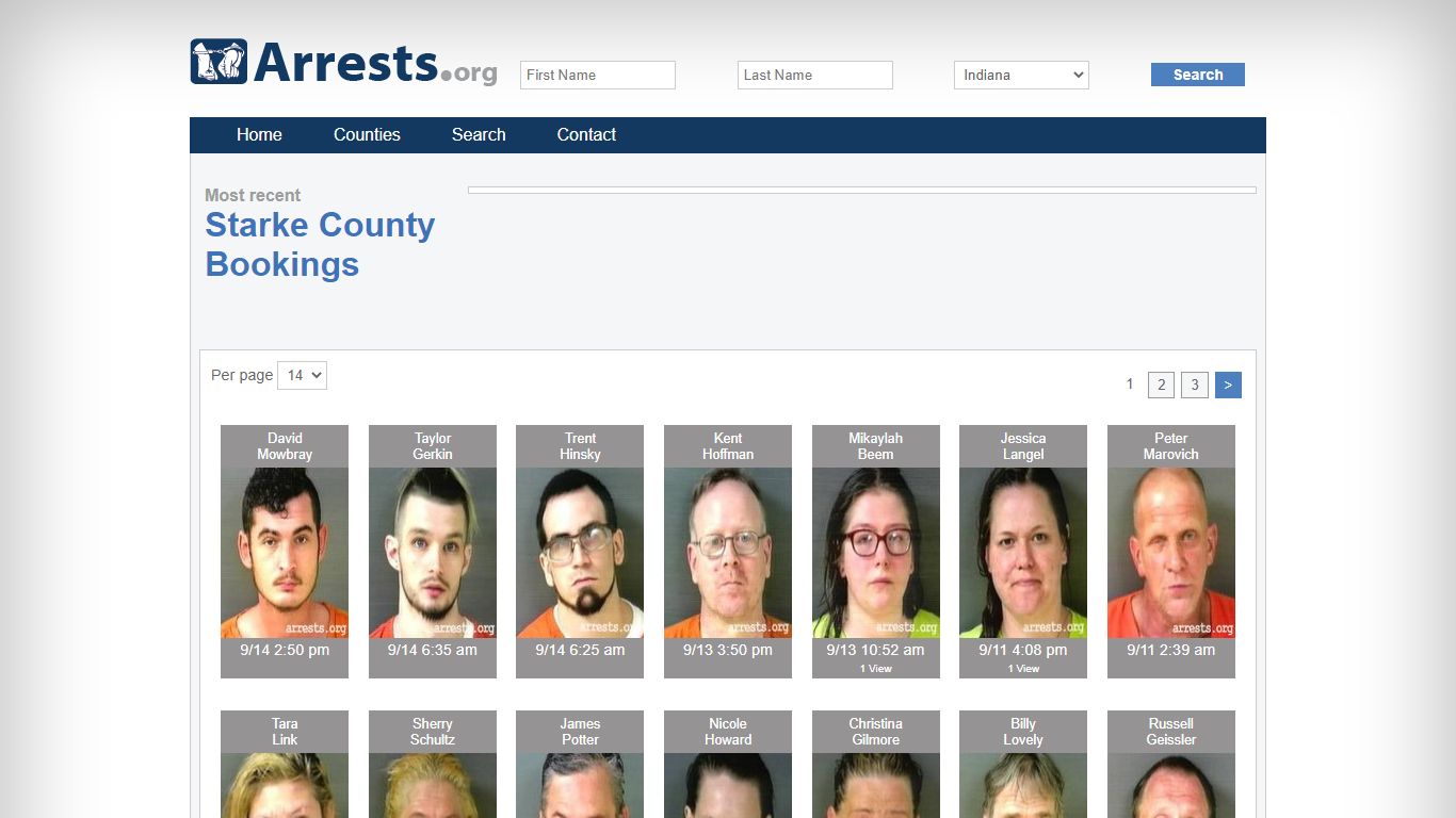 Starke County Arrests and Inmate Search